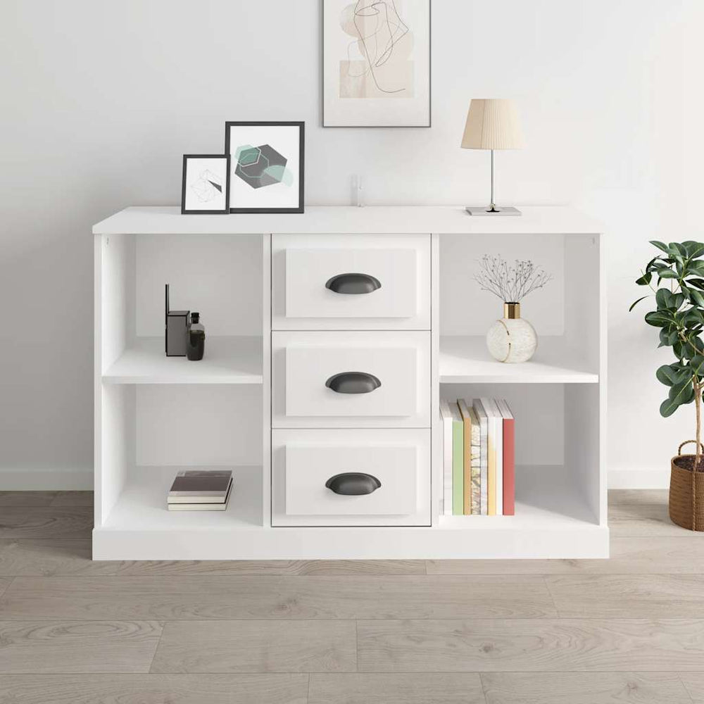 vidaXL Sideboard White 104.5x35.5x67.5 cm Engineered Wood