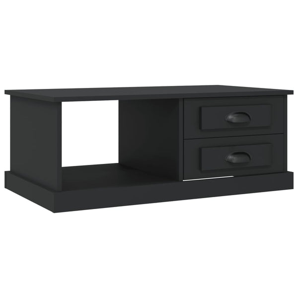 Schwarzer Couchtisch 90x50 cm
