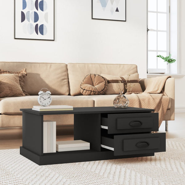 Schwarzer Couchtisch 90x50 cm