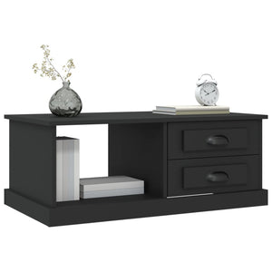Schwarzer Couchtisch 90x50 cm