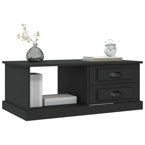 Schwarzer Couchtisch 90x50 cm