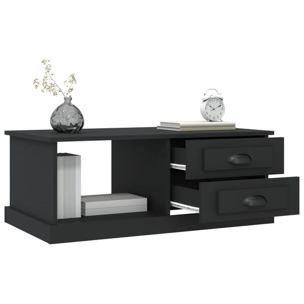 Schwarzer Couchtisch 90x50 cm