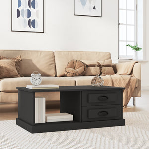 Schwarzer Couchtisch 90x50 cm
