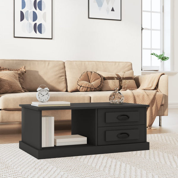 Schwarzer Couchtisch 90x50 cm