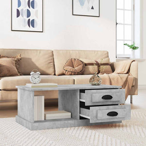 Betongrauer Couchtisch 90x50 cm