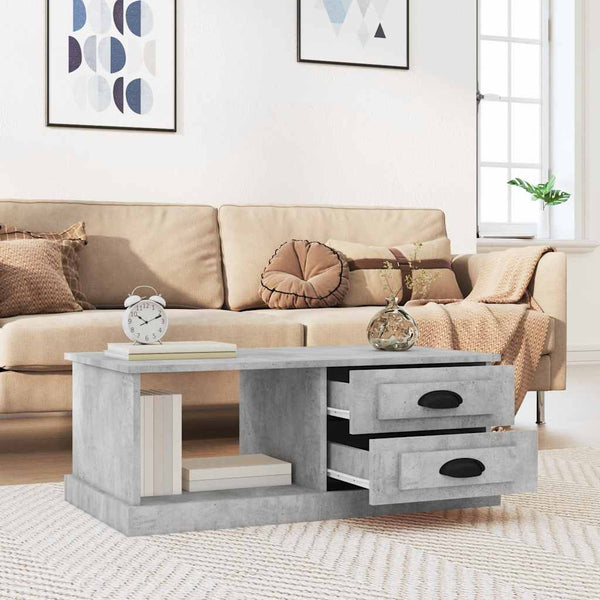 Betongrauer Couchtisch 90x50 cm
