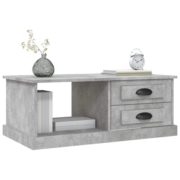 Betongrauer Couchtisch 90x50 cm