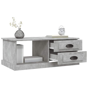 Betongrauer Couchtisch 90x50 cm
