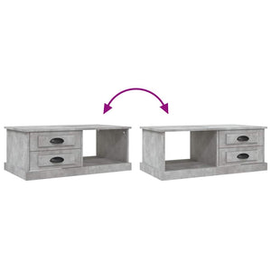 Betongrauer Couchtisch 90x50 cm