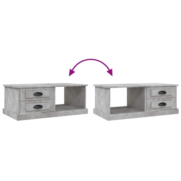 Betongrauer Couchtisch 90x50 cm