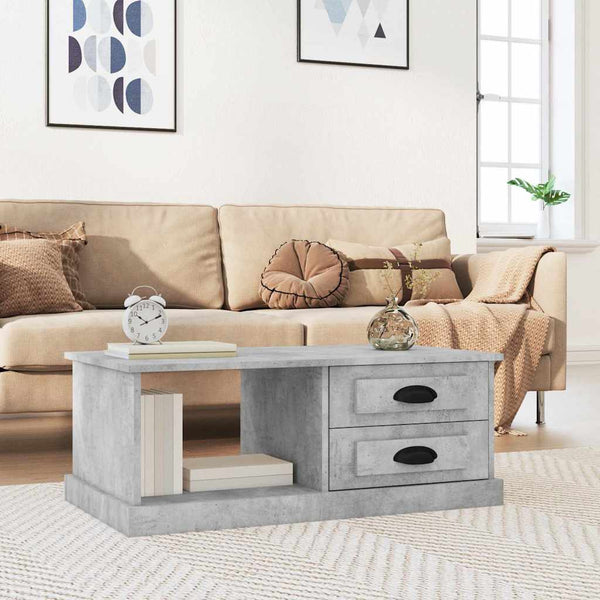 Betongrauer Couchtisch 90x50 cm