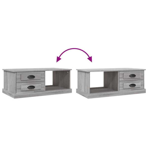 Couchtisch Grau Sonoma 90x50 cm