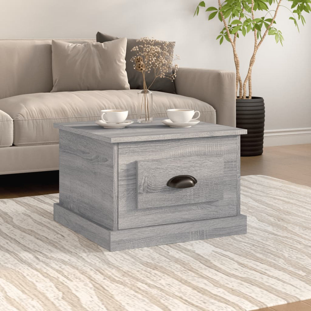 vidaXL Coffee Table Gray Sonoma 50x50x35 cm Engineered Wood