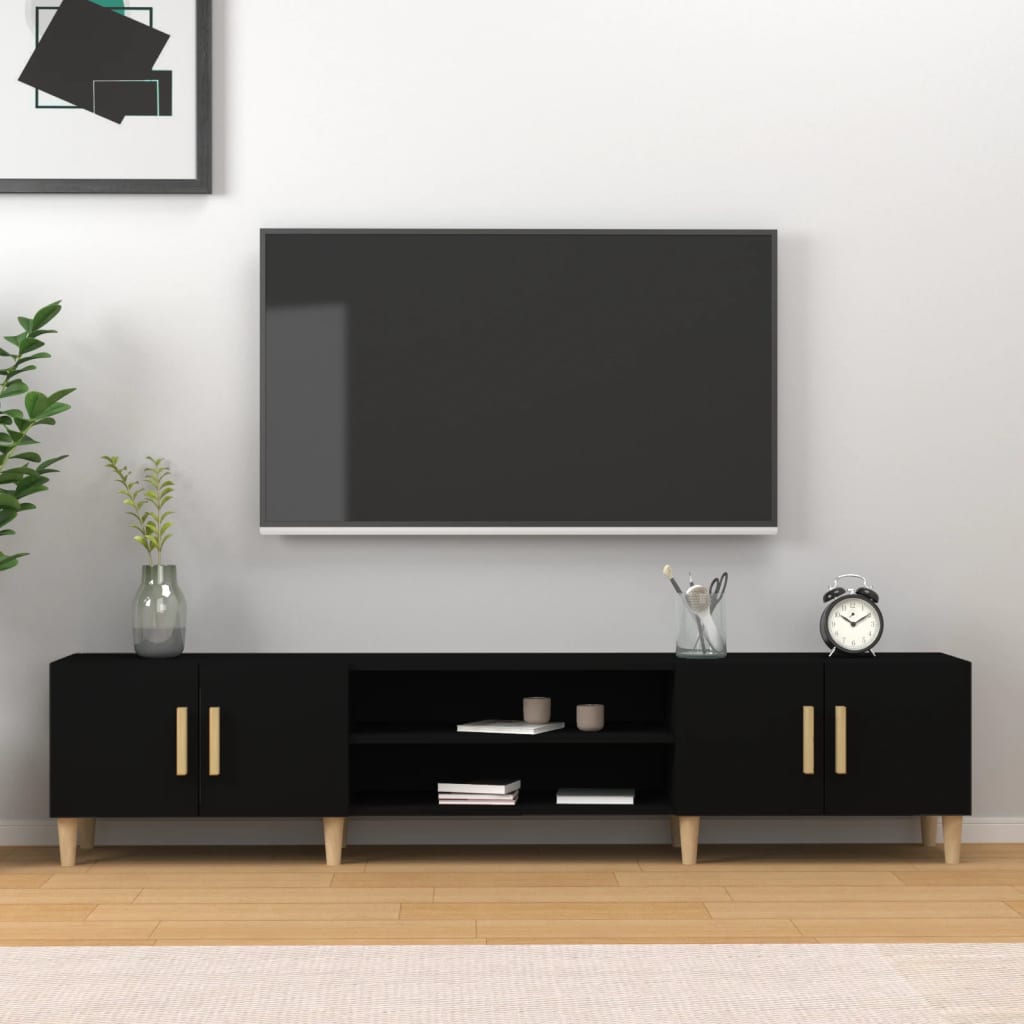 Schwarzer TV-Schrank 180 cm