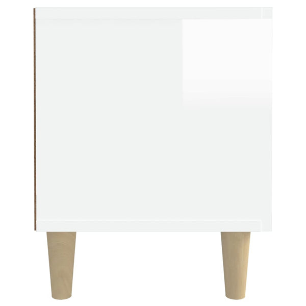 vidaXL Meuble TV blanc brillant 180x31,5x40 cm aggloméré