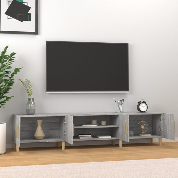 vidaXL Meuble TV gris Sonoma 180x31,5x40 cm en bois d'ingénierie