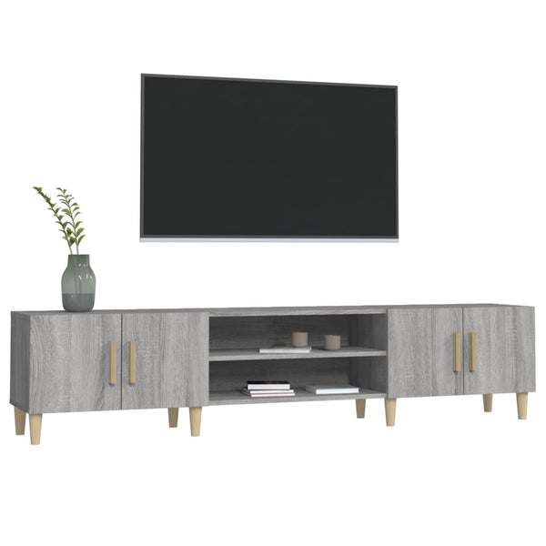 vidaXL Meuble TV gris Sonoma 180x31,5x40 cm en bois d'ingénierie