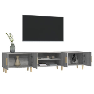 vidaXL Meuble TV gris Sonoma 180x31,5x40 cm en bois d'ingénierie