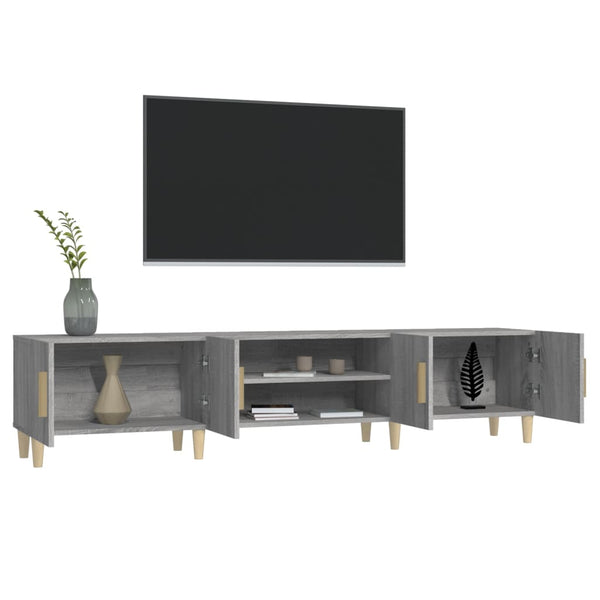 vidaXL Meuble TV gris Sonoma 180x31,5x40 cm en bois d'ingénierie