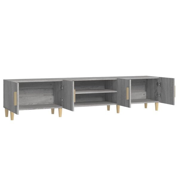 vidaXL Meuble TV gris Sonoma 180x31,5x40 cm en bois d'ingénierie