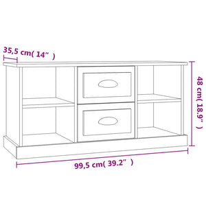 Schwarzer TV-Schrank 99,5 cm