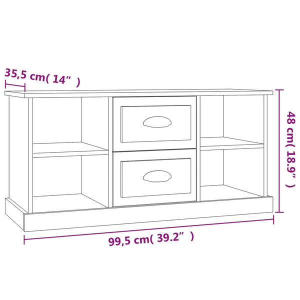 TV-Schrank Räuchereiche 99,5 cm
