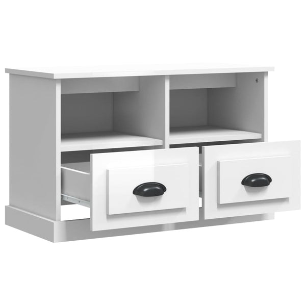 TV-Schrank Weiß Hochglanz 80 cm