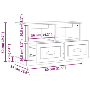 TV-Schrank Betongrau 80 cm