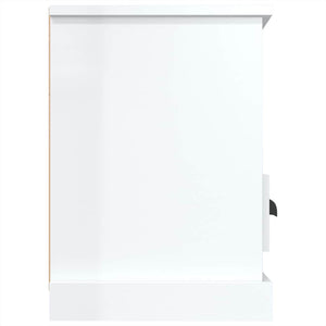 Meuble TV vidaXL blanc brillant 100x35x50 cm aggloméré