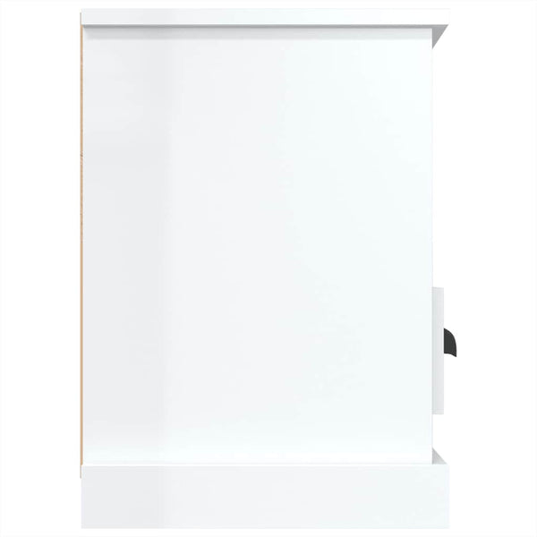 Meuble TV vidaXL blanc brillant 100x35x50 cm aggloméré