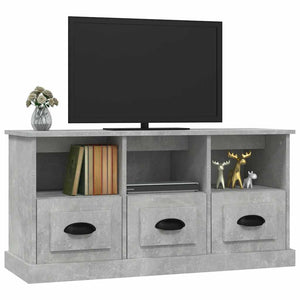 vidaXL Meuble TV Gris béton 100x35x50 cm Bois d'ingénierie