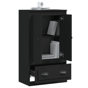 Schwarzes Highboard 60x35,5x103,5 cm