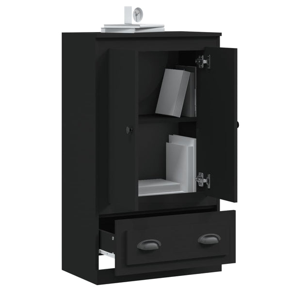 Schwarzes Highboard 60x35,5x103,5 cm