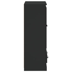 Schwarzes Highboard 60x35,5x103,5 cm