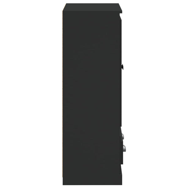 Schwarzes Highboard 60x35,5x103,5 cm