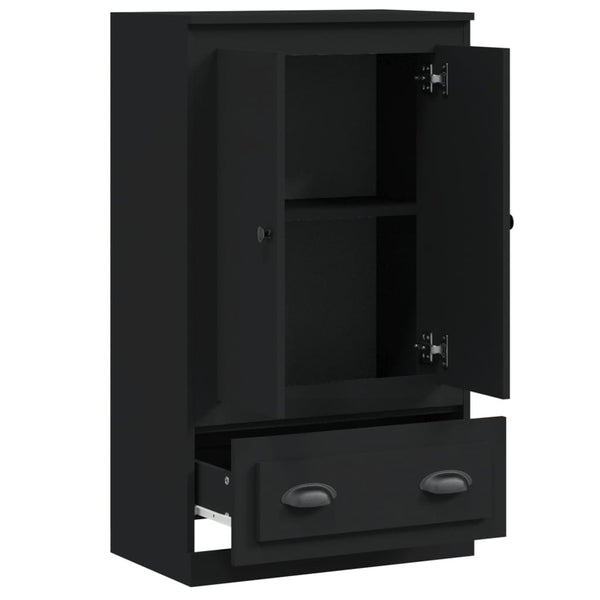 Schwarzes Highboard 60x35,5x103,5 cm