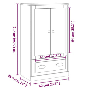 Schwarzes Highboard 60x35,5x103,5 cm