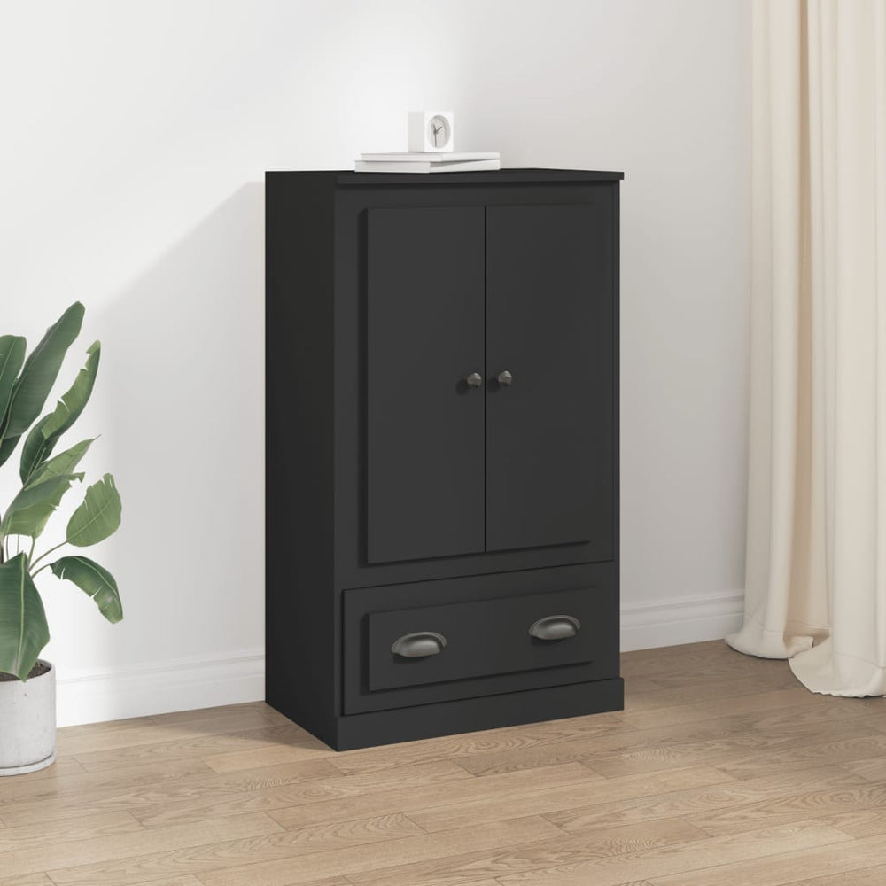 Schwarzes Highboard 60x35,5x103,5 cm