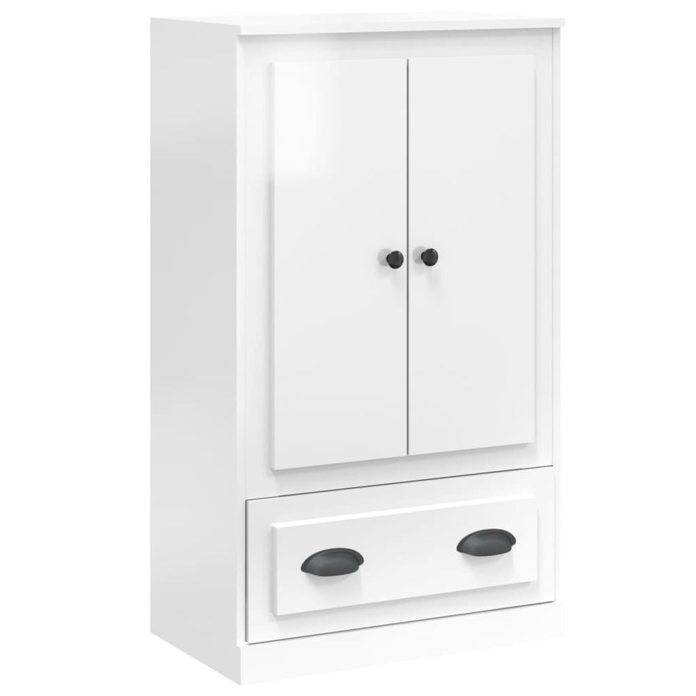 Highboard Weiß Hochglanz 60x35,5x103,5 cm
