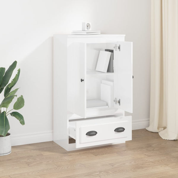 Highboard Weiß Hochglanz 60x35,5x103,5 cm