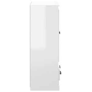 Highboard Weiß Hochglanz 60x35,5x103,5 cm