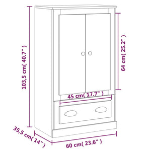 Highboard Betongrau 60x35,5x103,5 cm