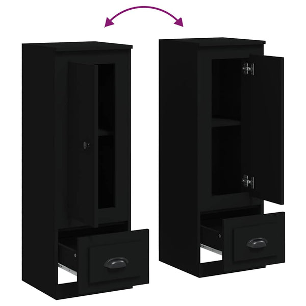 Schwarzes Highboard 36x35,5x103,5 cm