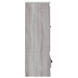 Graues Highboard Sonoma, 36x35,5x103,5 cm