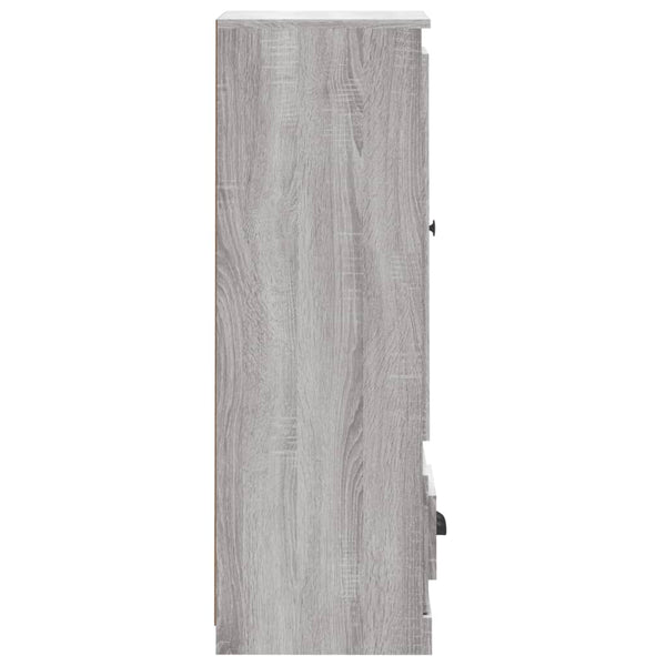 Graues Highboard Sonoma, 36x35,5x103,5 cm