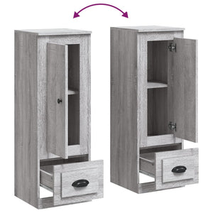 Graues Highboard Sonoma, 36x35,5x103,5 cm