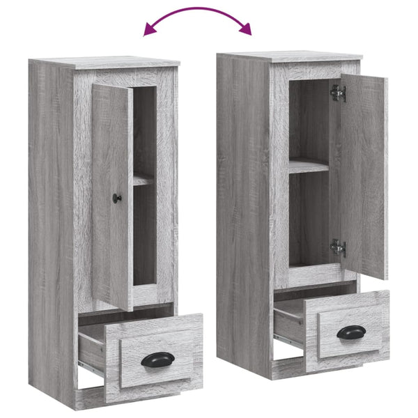 Graues Highboard Sonoma, 36x35,5x103,5 cm