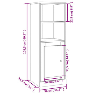 Highboard Weiß Hochglanz 36x35,5x103,5 cm