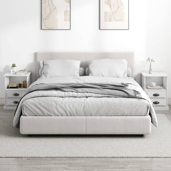 Nachttische 2er Set Weiß 43x36x60 cm