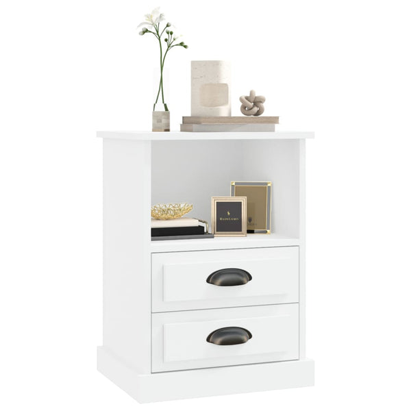 Nachttische 2er Set Weiß 43x36x60 cm